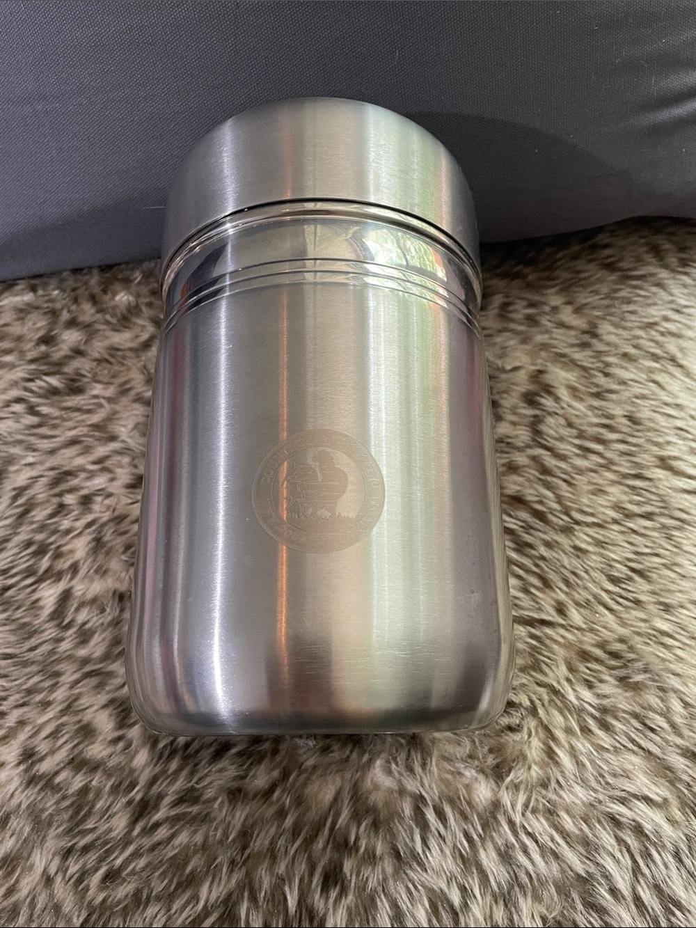 Brushed Stainless Steel Insulated Food Container - Metallic Silver